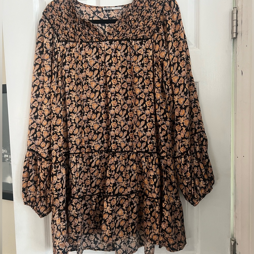 Iriserly  Floral Long Sleeve swing  Dress